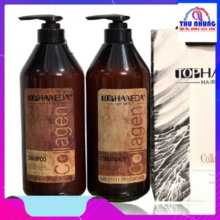Dầu gội xả phục hồi tóc hư tổn Collagen Haneda 785ml