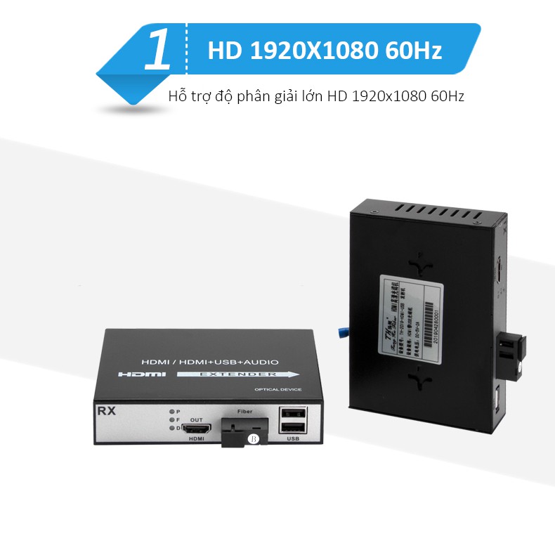 Bộ Kéo Dài HDMI Và USB Qua Dây Quang Xa 20KM