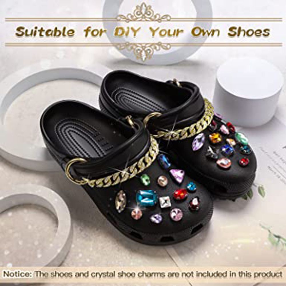 Dây xích kim loại trang trí giày dép cho nữ