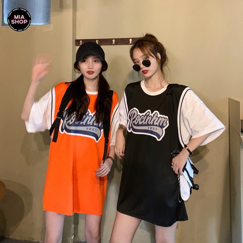Áo thun tay lỡ MIA, Áo phông nữ form rộng dáng Unisex/Ulzzang, Phối bóng rổ mặc lẻ cặp nhóm hình ROCINHM