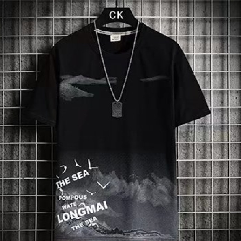 Áo Thun Tay Ngắn Dáng Rộng In Họa Tiết Phong Cách Hip Hop Hàn Quốc Cá Tính Cho Nam