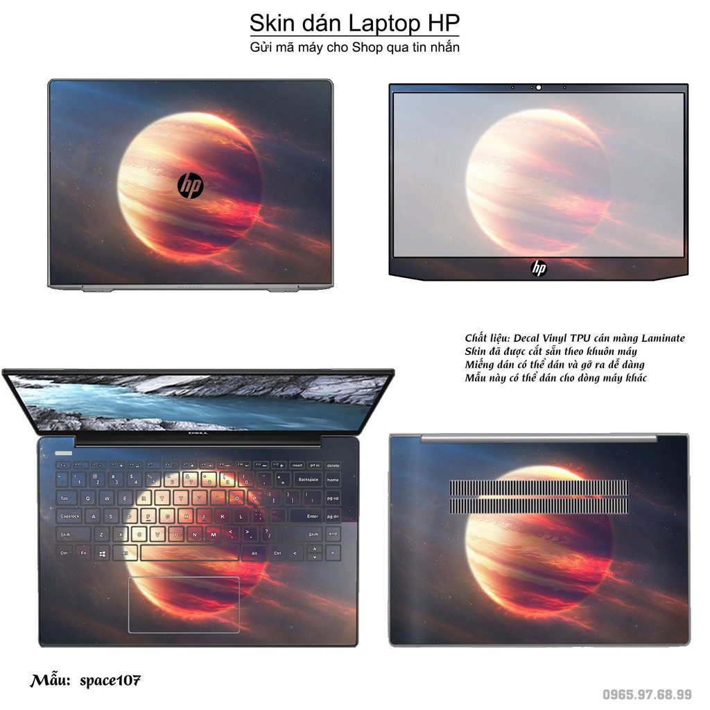 Skin dán Laptop HP in hình không gian nhiều mẫu 18 (inbox mã máy cho Shop)