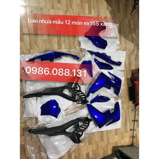 full dàn áo mầu ex155 xanh gp 12 món zin chính hãng