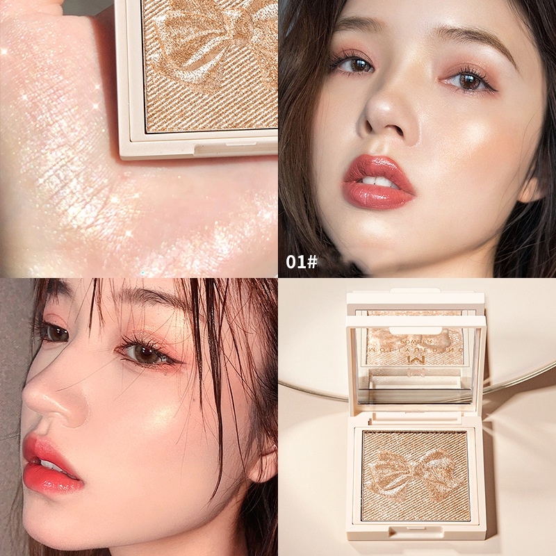 Phấn bắt sáng Moliyueding Highlighter màu Be - Trắng - Hồng - Hồng nhạt