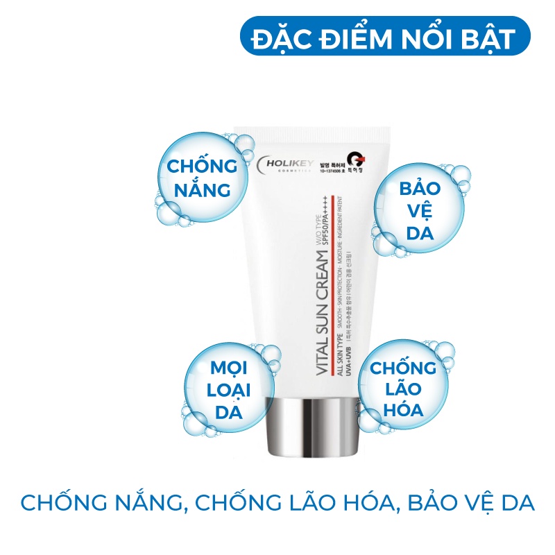 Kem chống nắng - xịt chống nắng Holikey Vita Sun Cream W/OTYPE SPF50/PA++++ 70ml