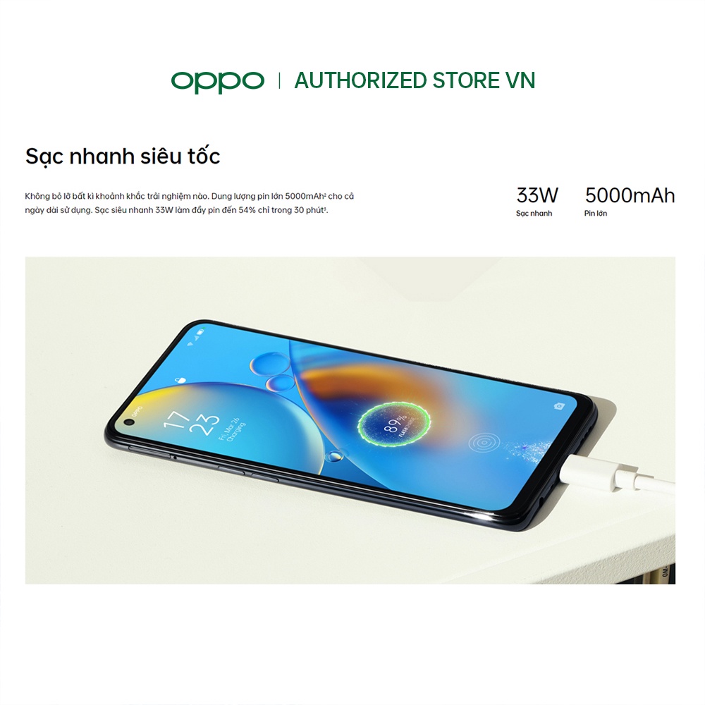 [Nhập ELOPPOMAY giảm 5% tối đa 500k] Điện thoại OPPO A74 (8GB/128GB) - Hàng Chính Hãng