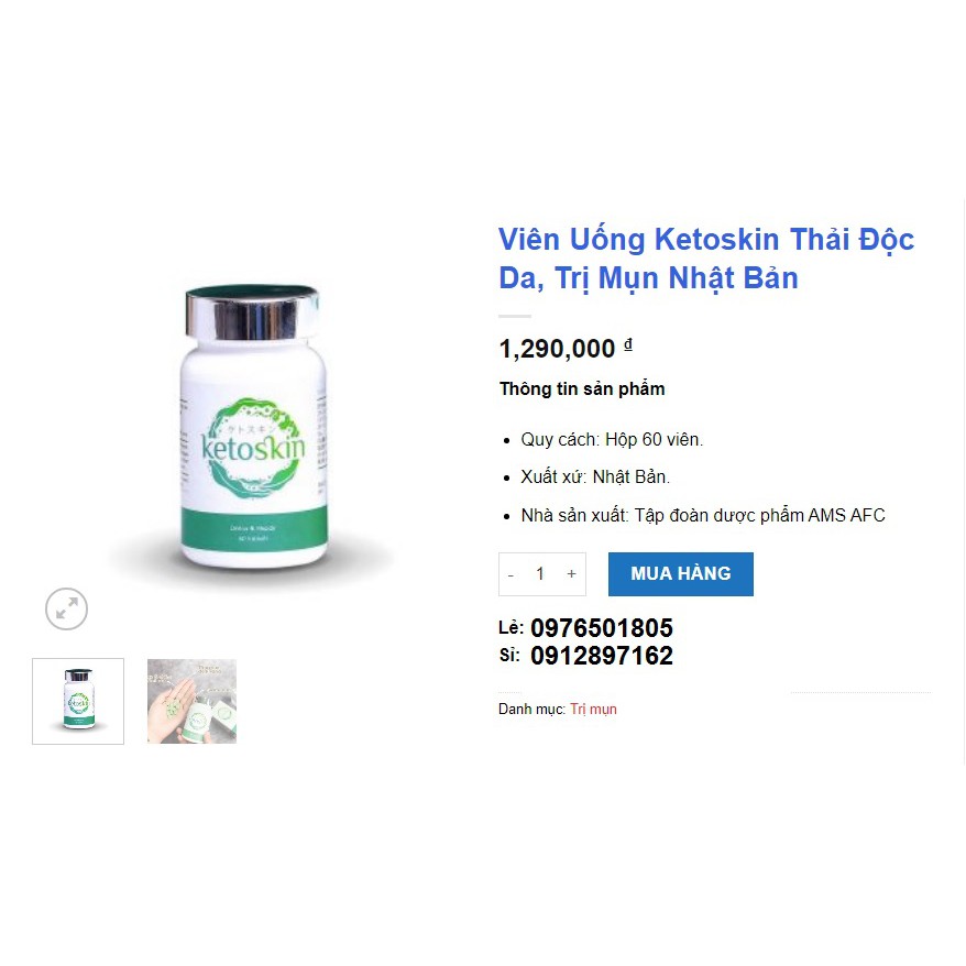 [Chính Hãng]  Viên Uống Thải Độc Cơ Thể Ketoskin Nhật Bản Giúp Thải Độc Toàn Diện, Đẹp Da | BigBuy360 - bigbuy360.vn