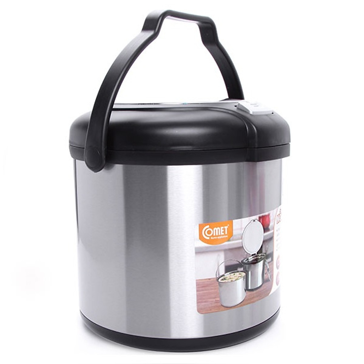 Săn Sale Nồi Ủ Nhiệt Comet CM7662 7.0L - Đen - Hàng Chính Hãng Hàng chính hãng