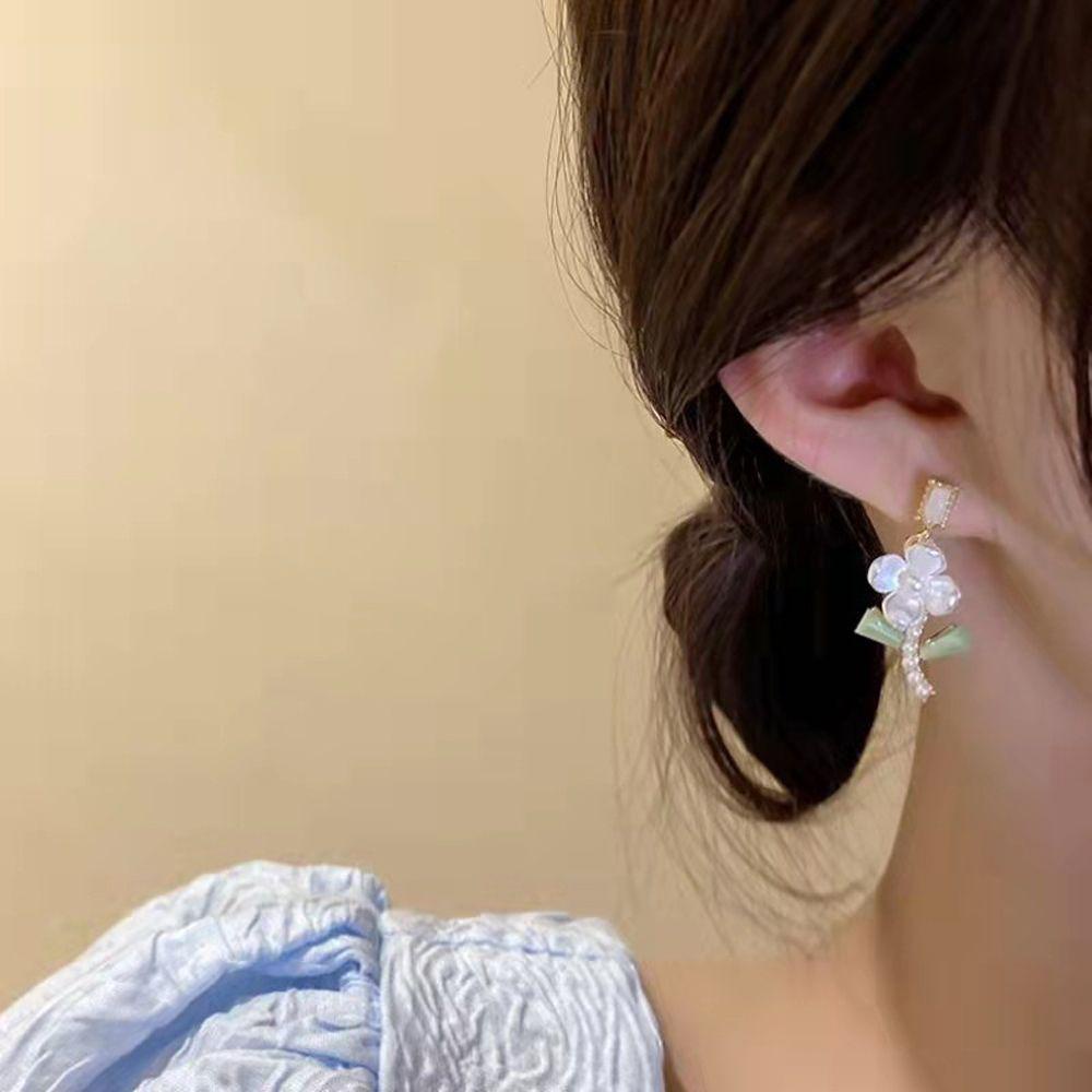 BACK2LIFE Khuyên Tai Dáng Dài Thanh Lịch Phong Cách Hàn Quốc Cho Nữ