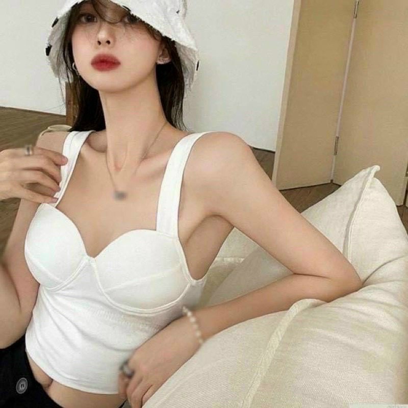 Áo hai dây to bản 667 có mút ngực không gọng gợi cảm Bống Chic