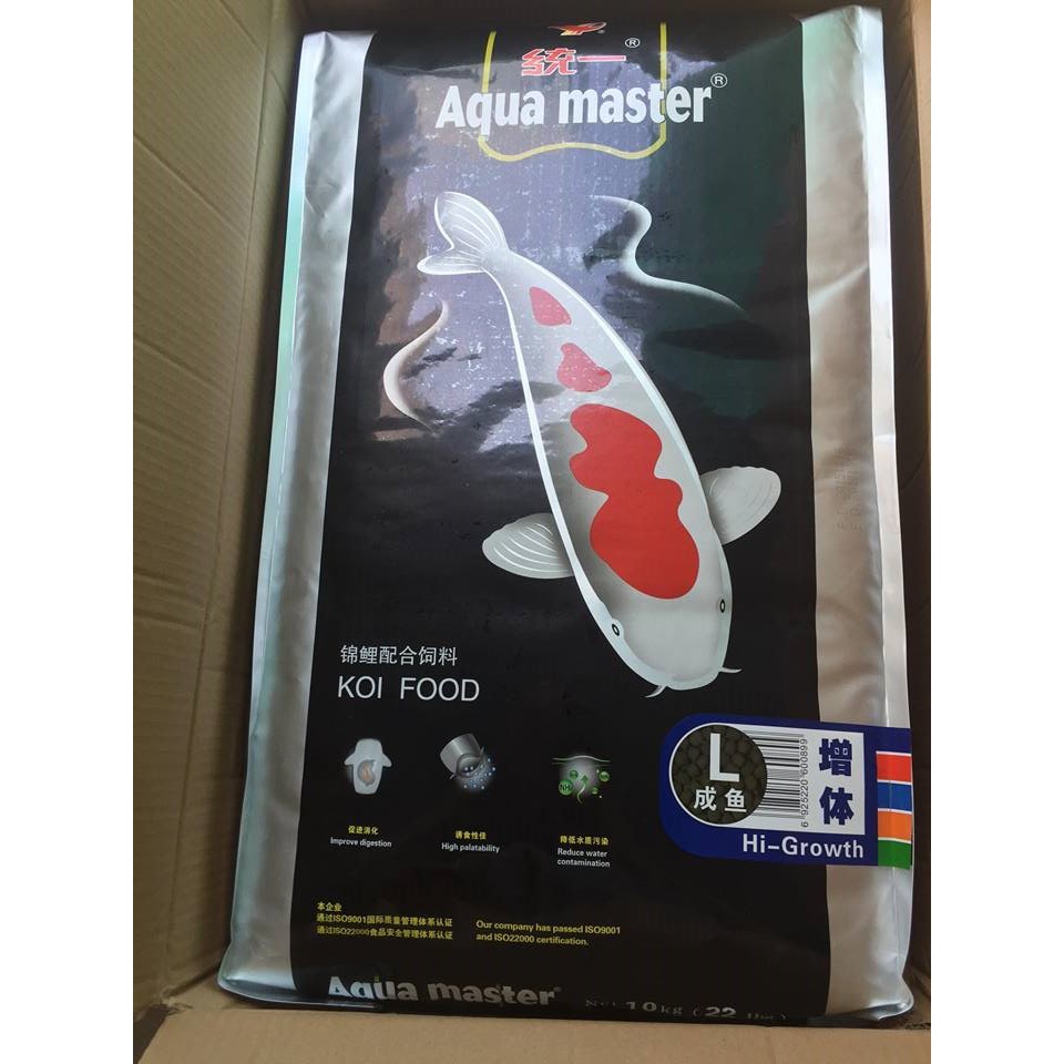 Cám Aquamaster 10 kg dành cho cá koi-Thức ăn cao cấp cho cá  tăng trọng, cân bằng, lên màu