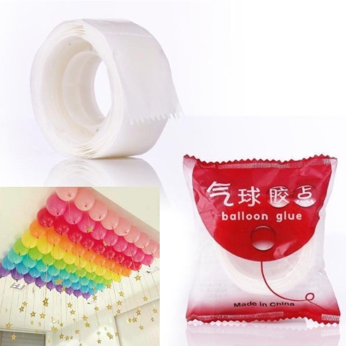 Băng Keo Dán Bong Bóng Chuyên Dụng Trang Trí Sinh Nhật, Băng keo hai mặt dán bong bóng trang trí sinh nhật tiệc cưới