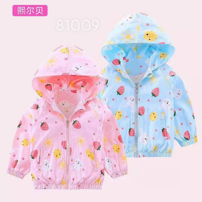 Áo gió 2 lớp bé gái! size cho bé từ 13->24kg.