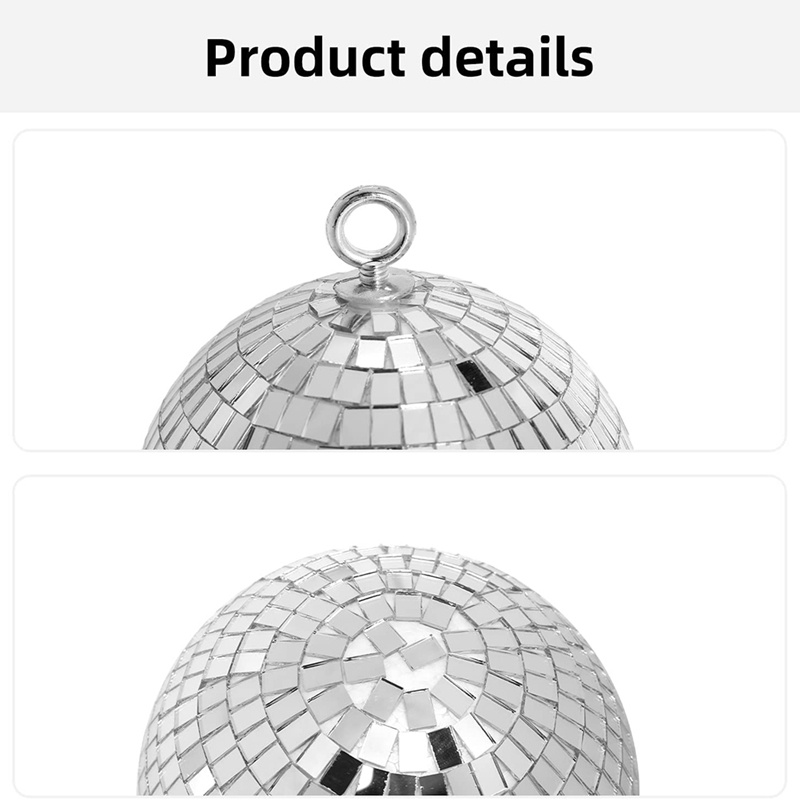 Bóng Đèn Disco Hiệu Ứng Gương Màu Bạc 30cm Có Vòng Treo Cho Tiệc Tùng / Sinh Nhật