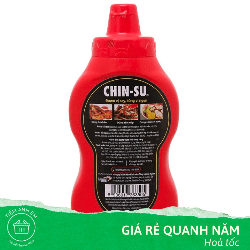 Tương Ớt, Tương Cà Chinsu Đượm vị cay, bùng vị ngon chai nhỏ 250g