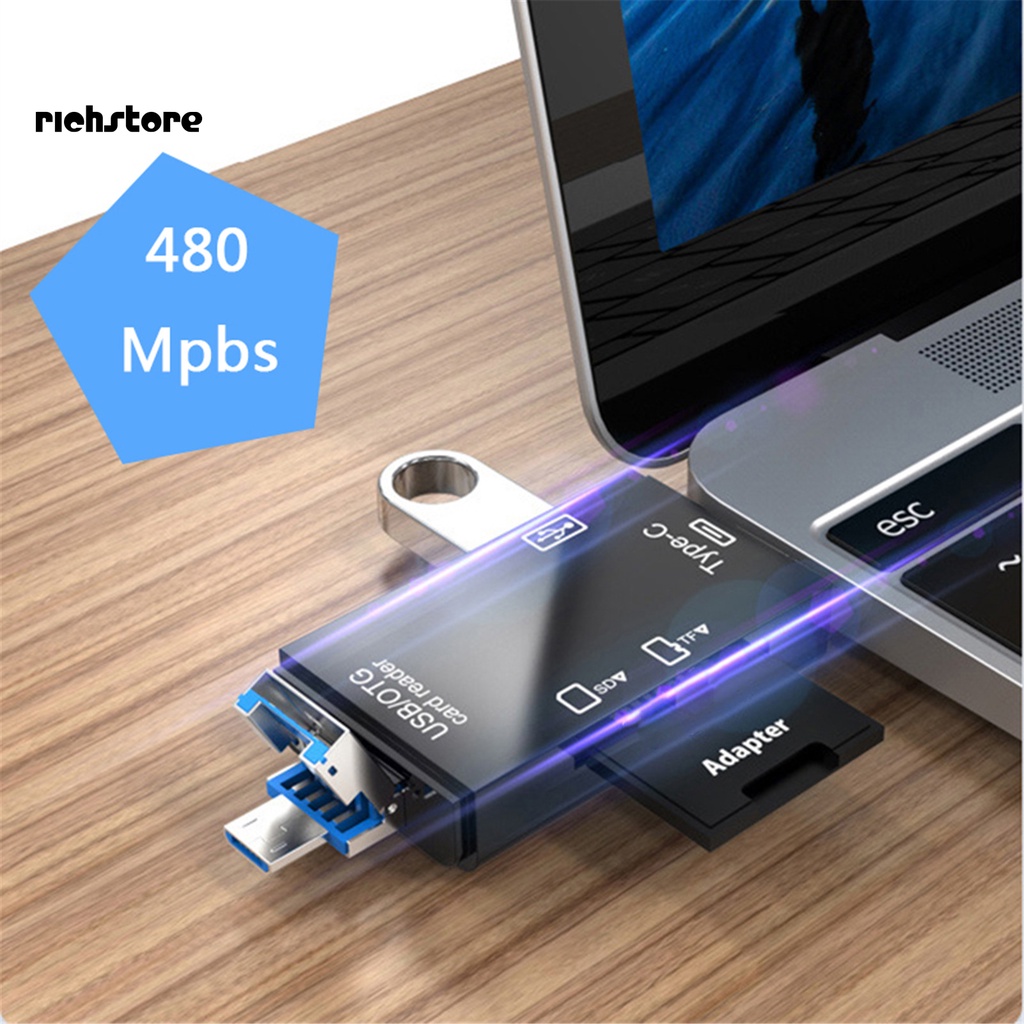 Đầu Đọc Thẻ Nhớ USB 2.0 Type-c Micro-SD TF Đa Năng 3 Trong 1 | BigBuy360 - bigbuy360.vn