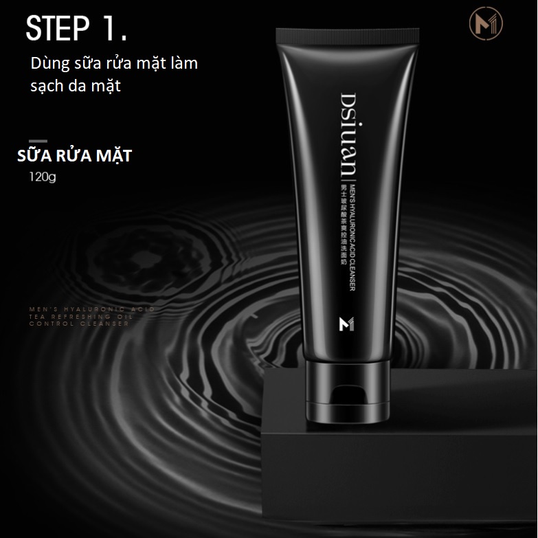 Bộ chăm sóc da nam MEN'S kiềm dầu giảm mụn trắng da