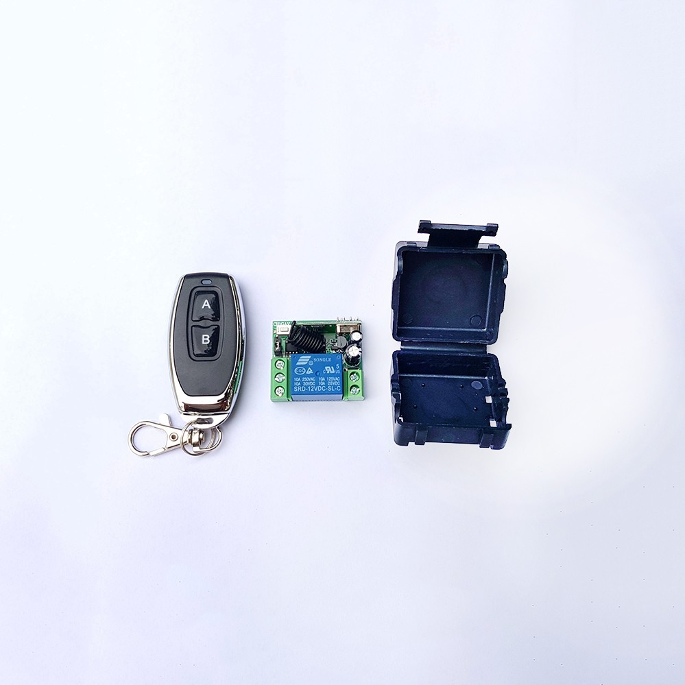 Bộ mạch điều khiển từ xa RF remote inox chống nước - 2 nút + 1 role