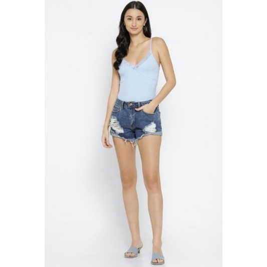 Áo 2 dây viền ren F21 dư xịn