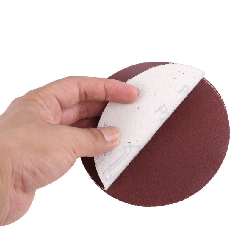 Giấy nhám tròn 100 cái 4in Đĩa mài mòn để chế biến gỗ Đánh bóng kim loại Loại bỏ rỉ sét Helium066