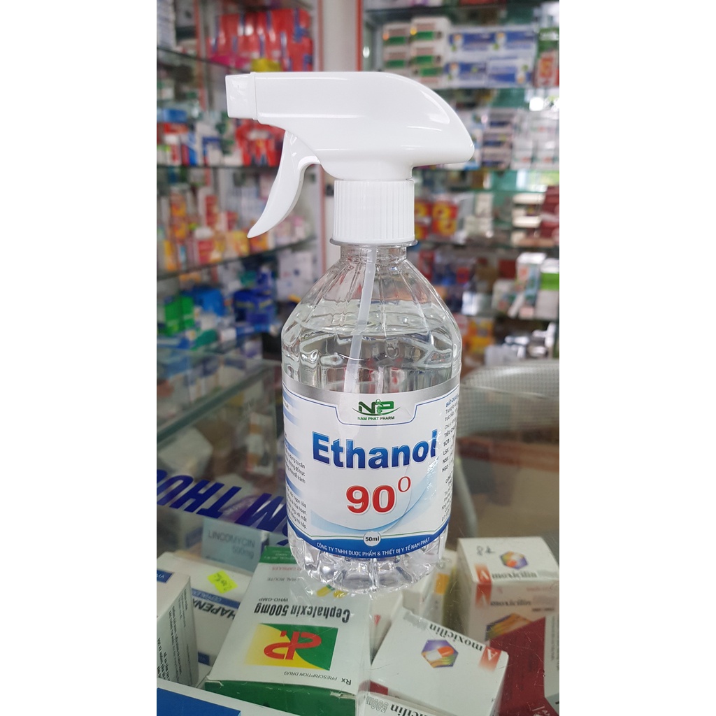 Cồn 70 90 độ Ethanol có vòi chai 500ml ( ngẫu nhiên hãng )