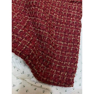 Vải dạ Tweed đỏ