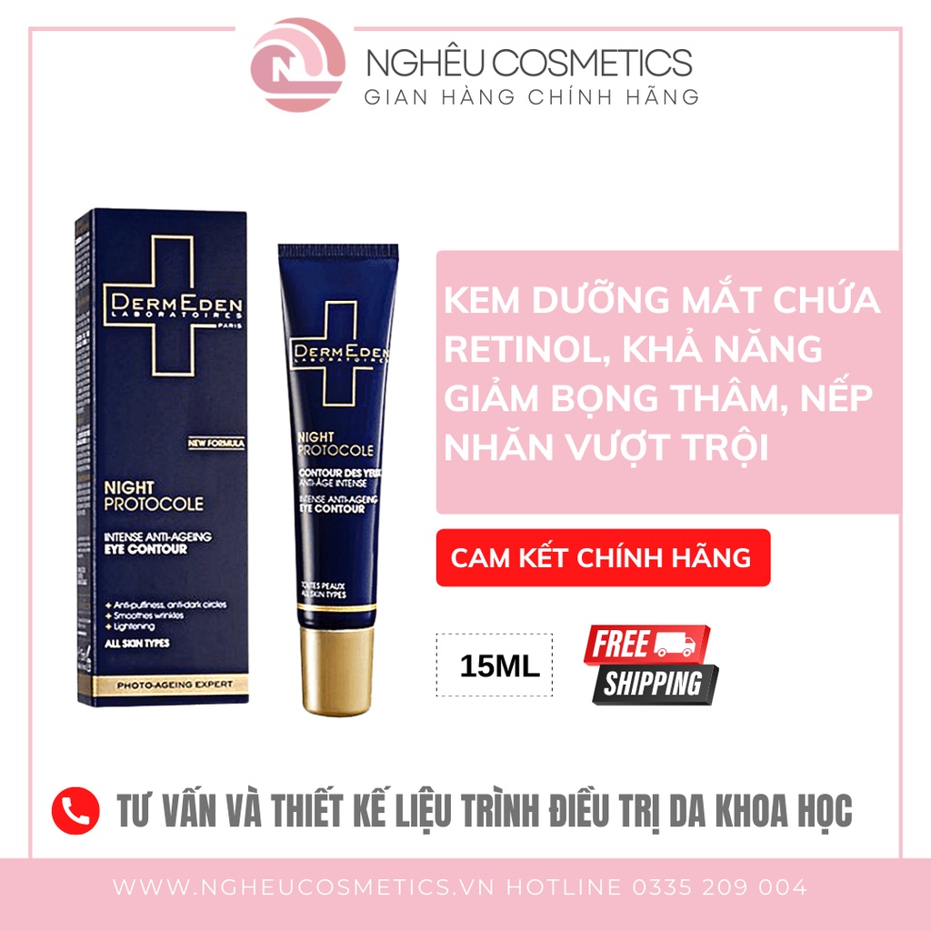 Kem Dưỡng Làm Mờ Bọng Và Nếp Nhăn Vùng Mắt Dermeden Protocole Intense Eye Contour 15ML