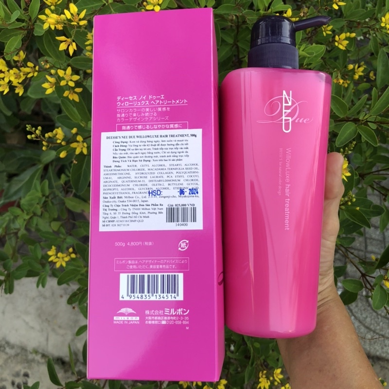 Kem xả Collagen phục hồi tóc Milbon Deesse's Neu Due Hair treatment 500 ml