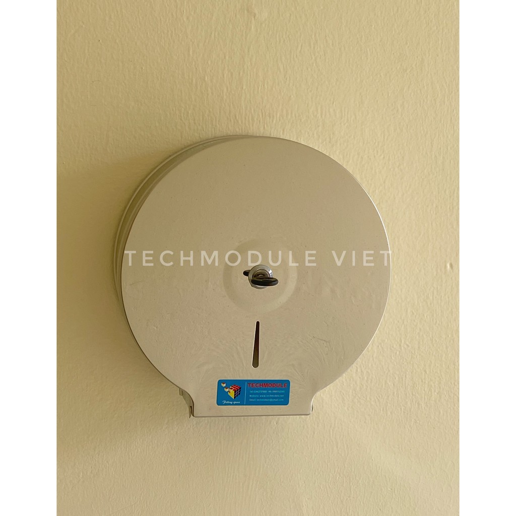 Giấy vệ sinh công nghiệp cuộn lớn dùng cho tòa nhà, văn phòng TECHMODULE mã TM-JTR-TMCARE-YELLOW  tiết kiệm đến 30%