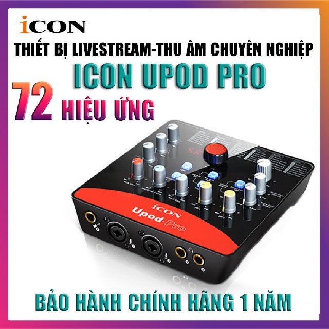 Sound card thu âm / livestream/ karaoke ICON Upod Pro, BẢO HÀNH 12 THÁNG