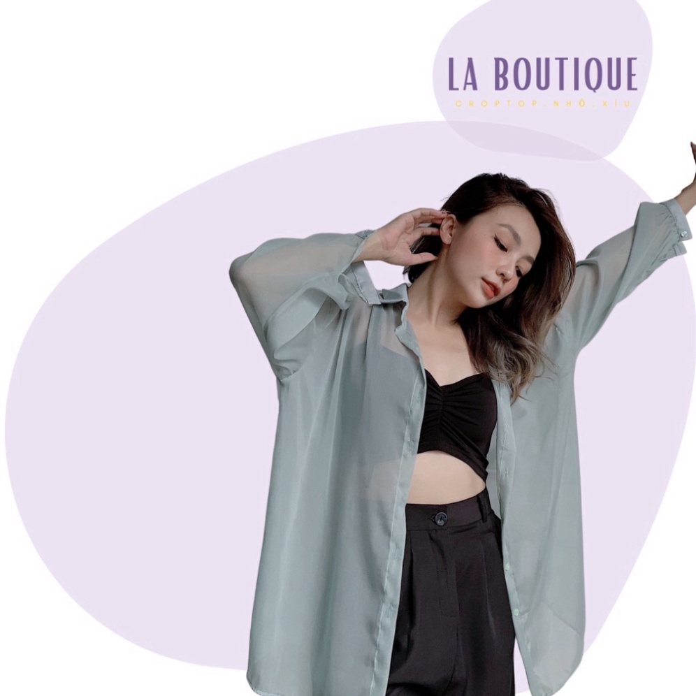 Áo Sơ Mi Trắng Xuyên Thấu Oversize Form Rộng LA ROSIE OUTFITS | LA BOUTIQUE 2 LA23 | LA ROSIE OUTFITS