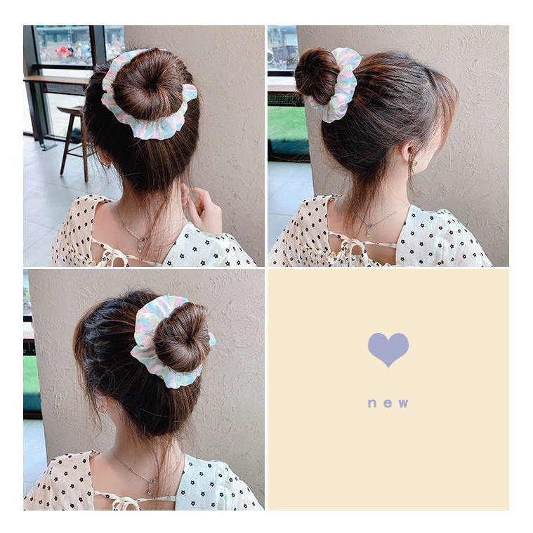 Dây buộc tóc, cột tóc scrunchies màu sắc dễ thương