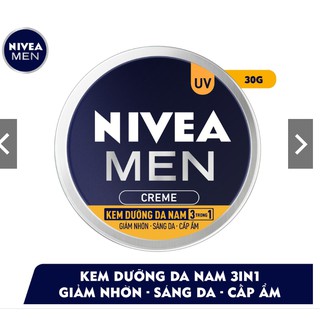 Kem dưỡng da nam NIVEA MEN Creme 3in1 giúp giảm nhờn, sáng da, cấp ẩm 150ml-hàng nội địa chính hãng Đức