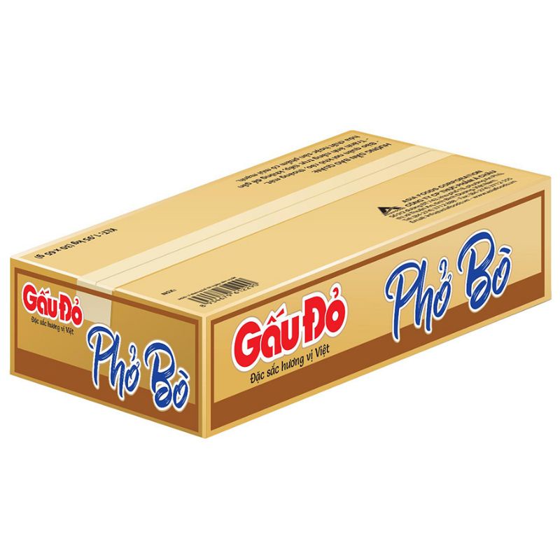 Thùng 30 gói Phở Bò Gấu Đỏ