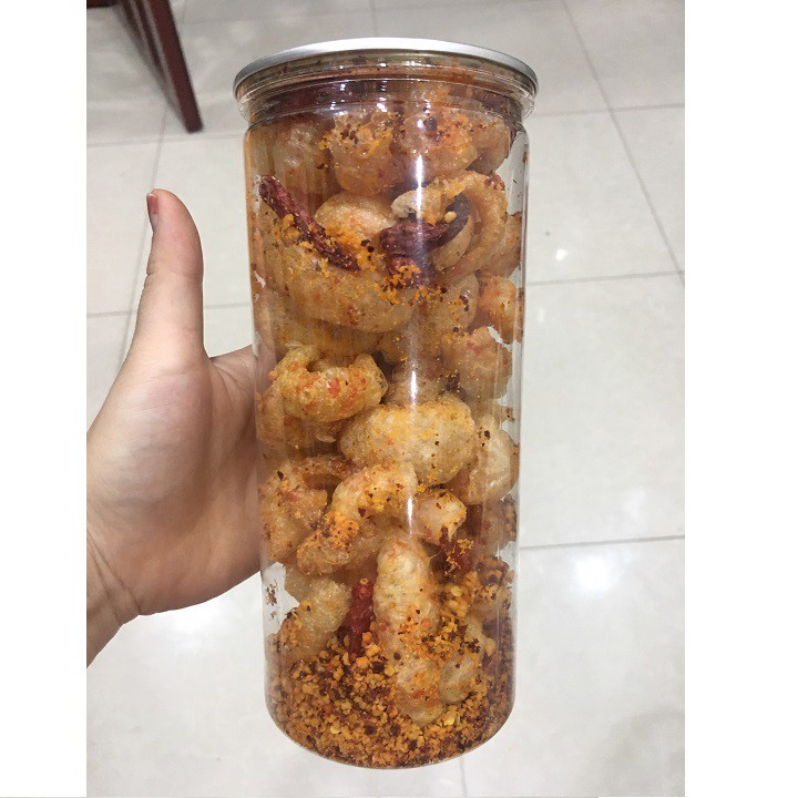 150g Da heo cháy tỏi giòn ngon lon pet