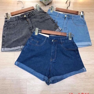 QUẦN SHORT JEAN GẬP GẤU