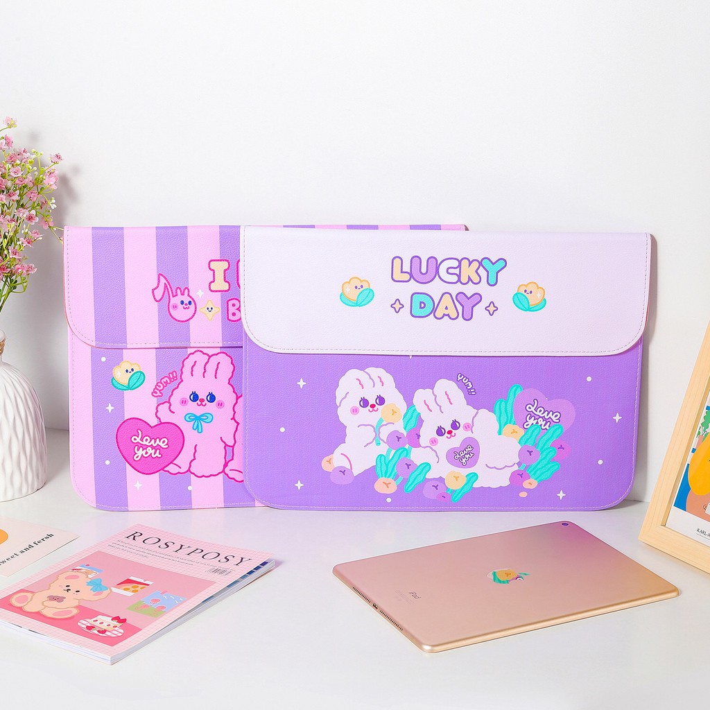 túi đựng máy tính xách tay hình gấu thời trang Hàn Quốc cho ipad 13 12.9 13.3 | BigBuy360 - bigbuy360.vn