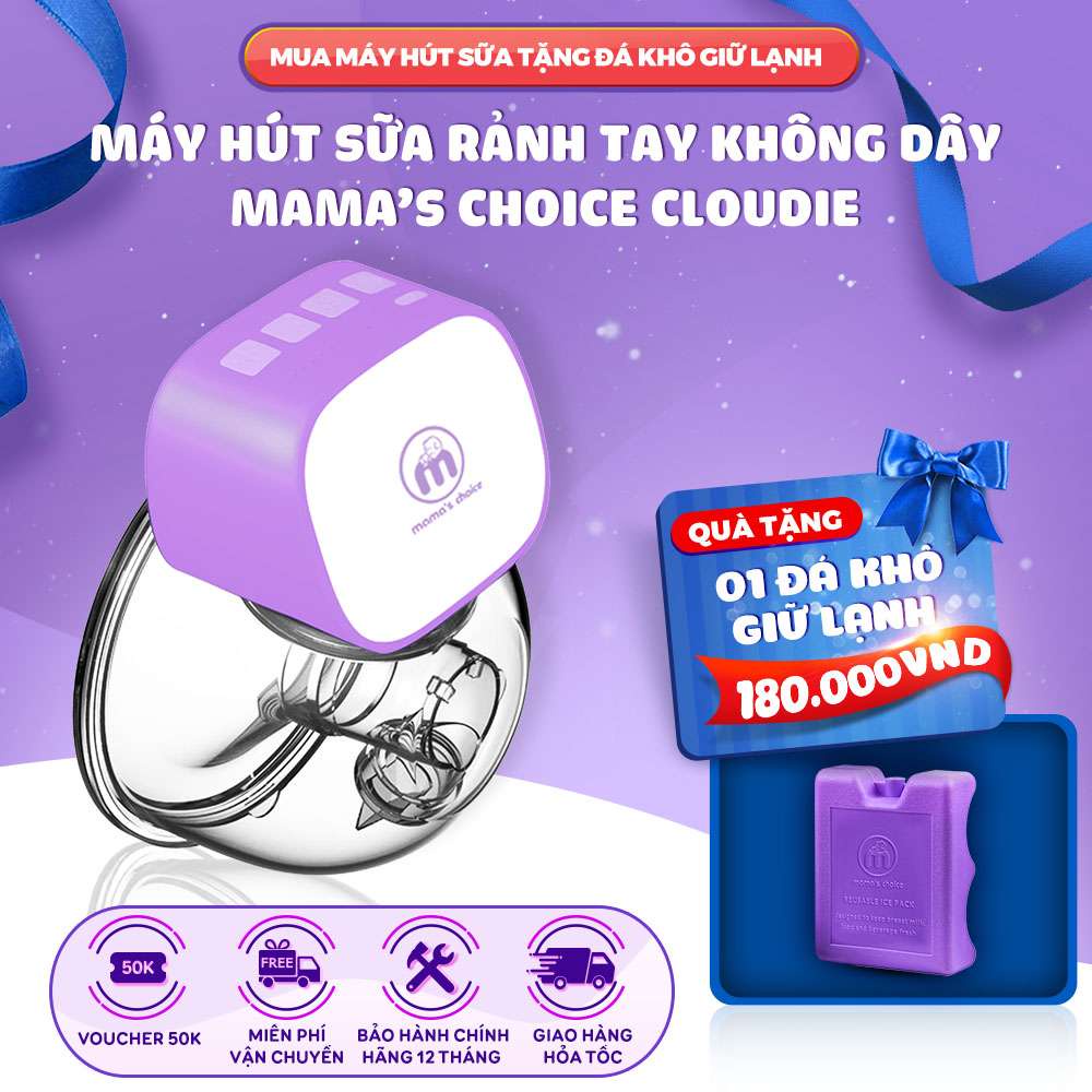 Máy Hút Sữa Không Dây Mama's Choice, Vắt Sữa Rảnh Tay Mọi Lúc Mọi Nơi, Pin Sạc Tiện Lợi, BH 1 Đổi 1 Mới 12 Tháng