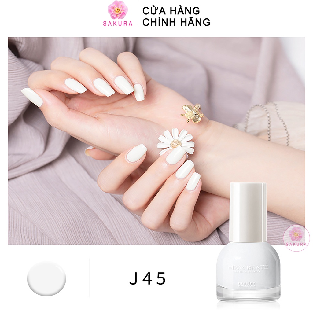 Sơn móng tay MAYCREATE nhanh khô nhiều màu tuỳ chọn nội địa trung SAKURA 10g