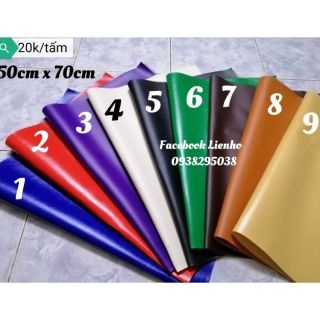 Vải da simili may  túi lót handmade