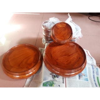 Đế bát hương không chân, kỷ tròn, chân để tròn gỗ hương cao cấp [Gía tận xưởng]