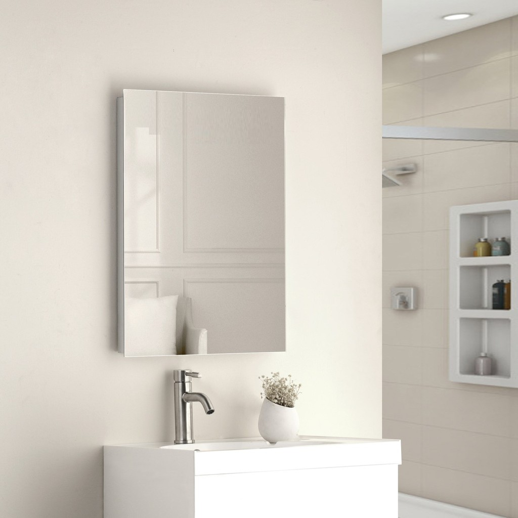 Gương nhà tắm kèm miếng pas giữ gương hình chữ nhật nhiều kích thước gương tráng bạc gương nội thất