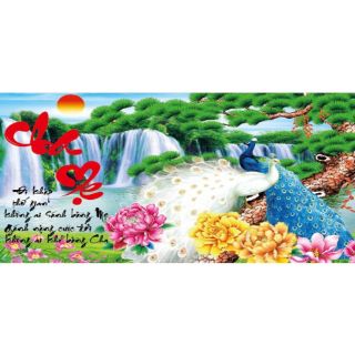 Tranh đính đá cha mẹ lv076