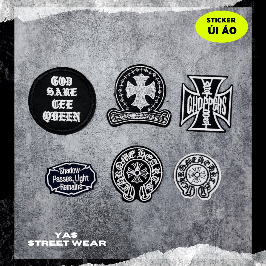 Sticker vải thêu cao cấp - CÓ SẴN KEO ỦI,Patch ủi dùng làm miếng vá Quần Áo,áo phao,BALO,quần jogger, đồ jeans, giày dép