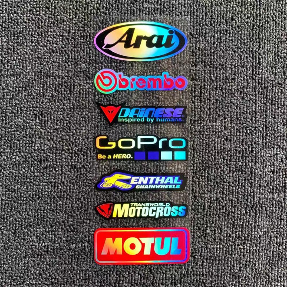 FENDER Miếng Dán Trang Trí Thân Xe Hơi Màu Laser Cầu Vồng Độc Đáo Cho KTM YAMAHA Kawasaki Suzuki Honda B1E8