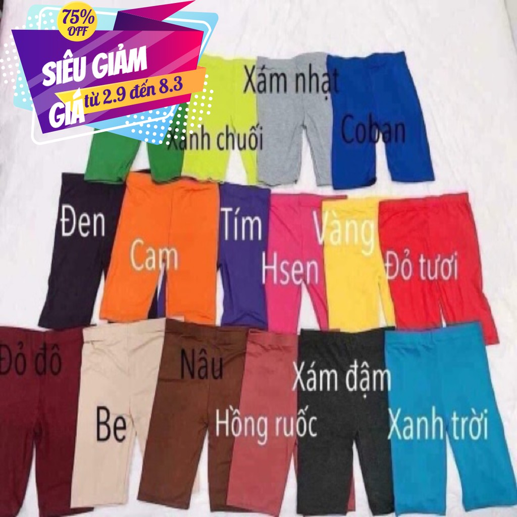 Quần Legging đùi thái lan (chỉ sẵn đen)