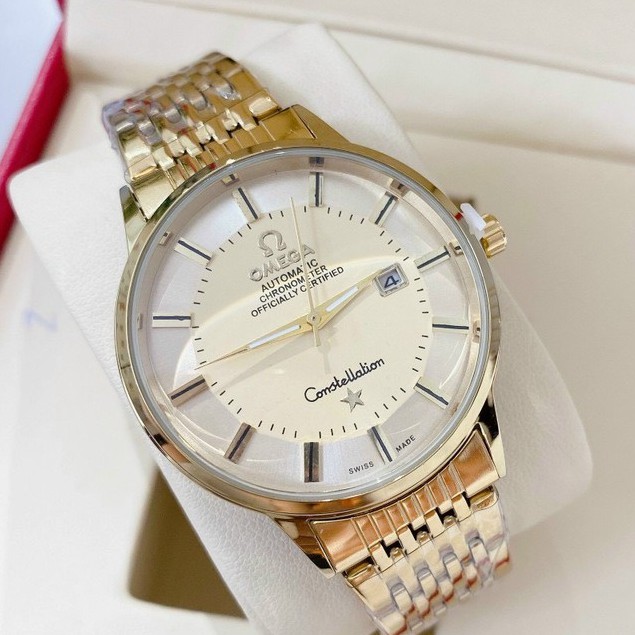 Đồng hồ nam omega chống nước 5atm BH 12th {o,mega} dây đúc đặc-chống phai