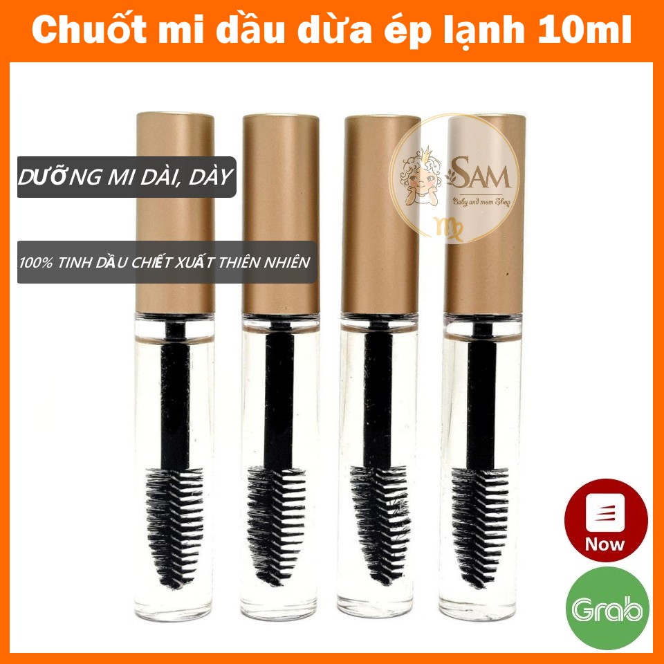 Chuốt Mi Dầu Dừa (Mascara Dầu Dừa), chính hiệu dầu dừa ép lạnh, chuốt mi tự nhiên,dưỡng dài mi (Sam Natural)