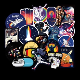 Sticker nasa set 60 cái ép lụa/ hình dán nasa