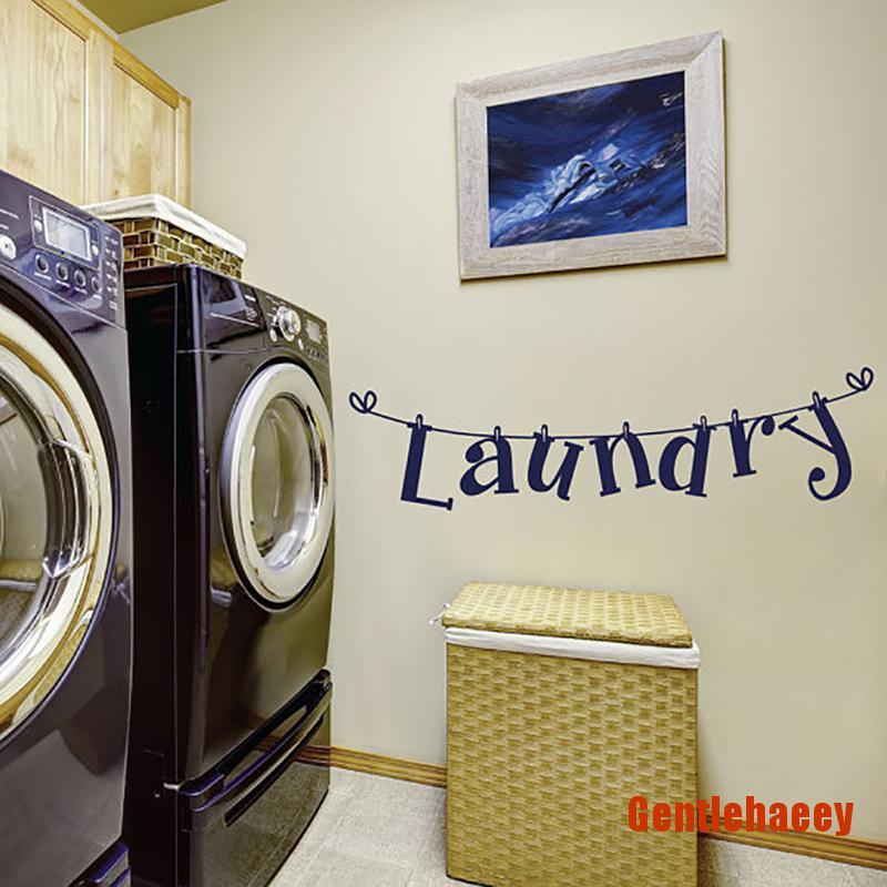 GEnt Laundry Room Wall Sticker Removable Home Decor Vinyl Arts Mural Decal Washh